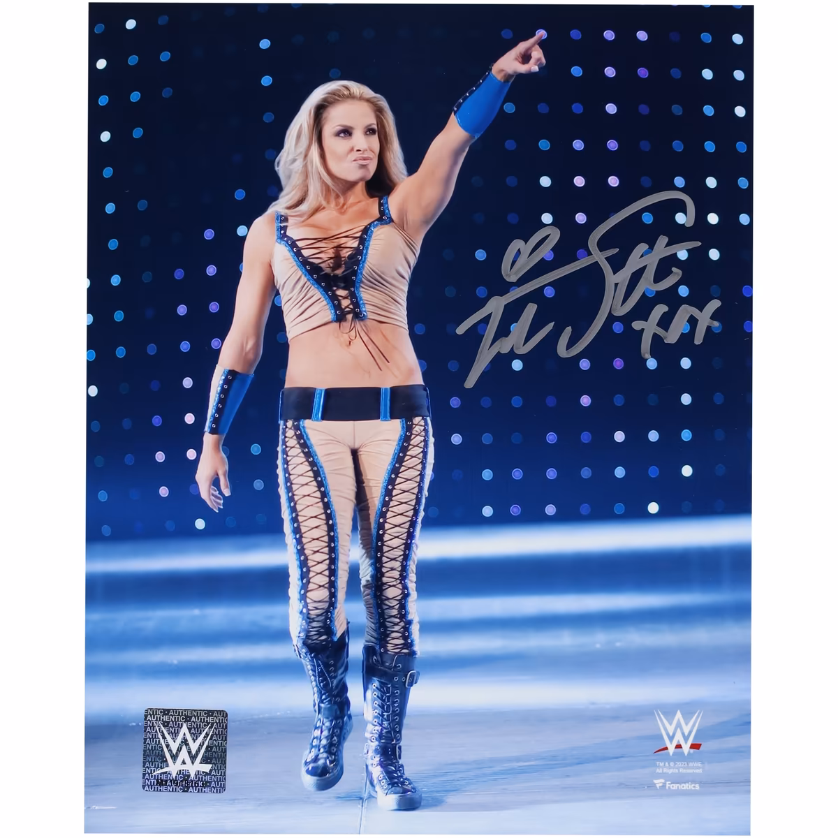Trish Stratus WWE Autographed 8" x 10" Vertical Entrance Photograph