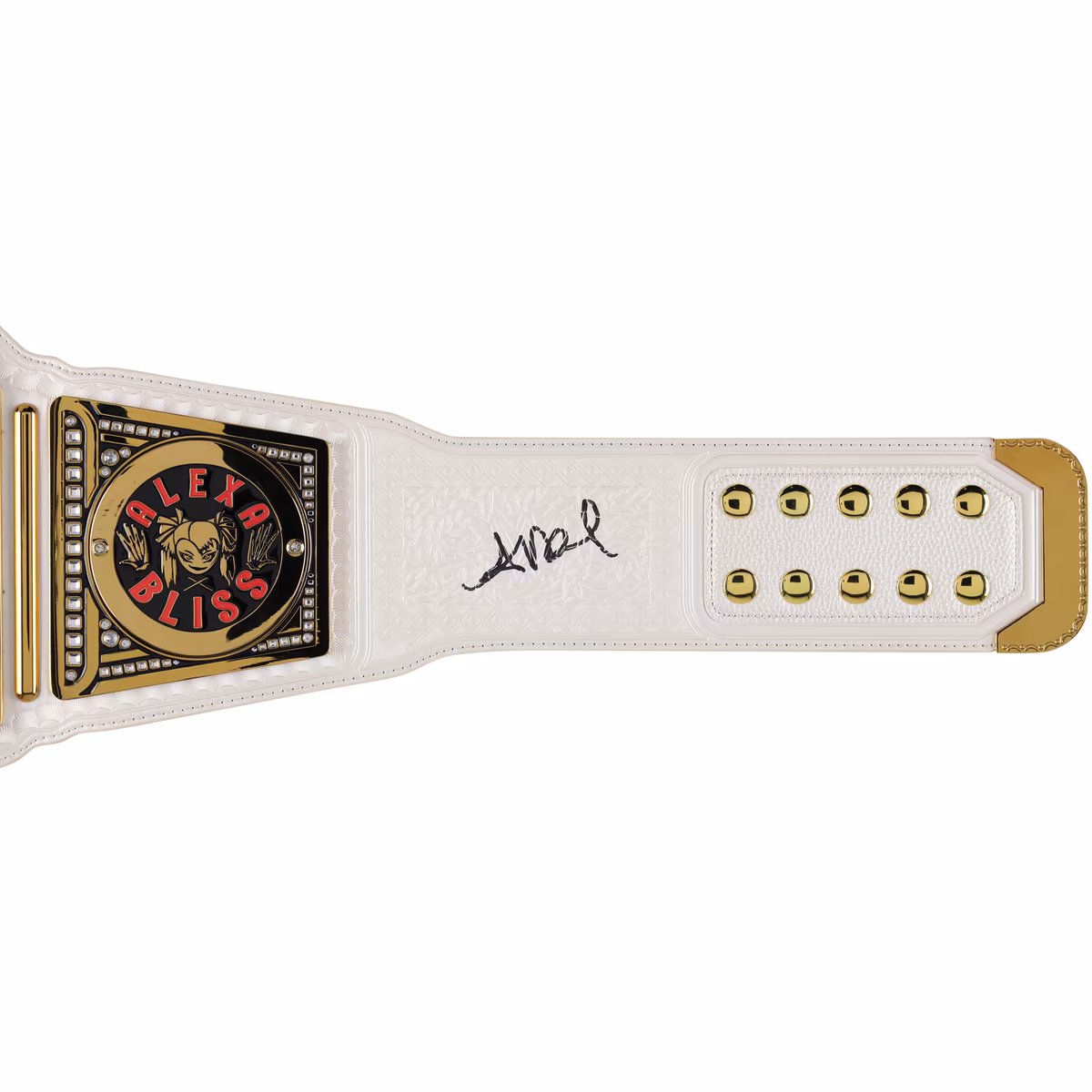 Alexa Bliss WWE Autographed Raw Women's Championship Replica Title Belt with Talent Side Plates 4 Alexa Bliss WWE Autographed Raw Women's Championship Replica Title Belt with Talent Side Plates