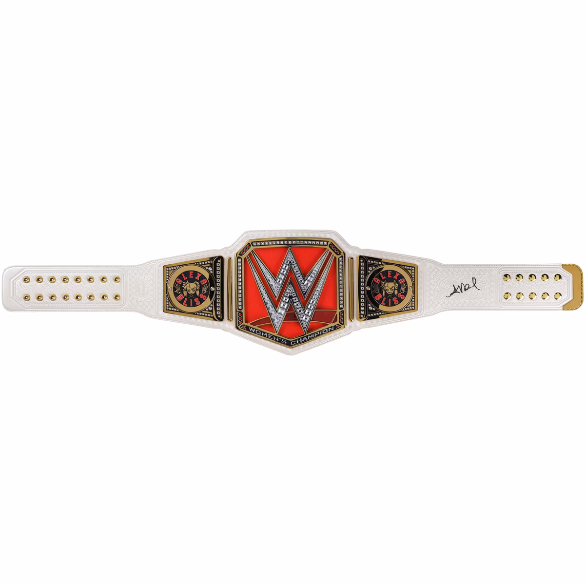 Alexa Bliss WWE Autographed Raw Women's Championship Replica Title Belt with Talent Side Plates 5 Alexa Bliss WWE Autographed Raw Women's Championship Replica Title Belt with Talent Side Plates