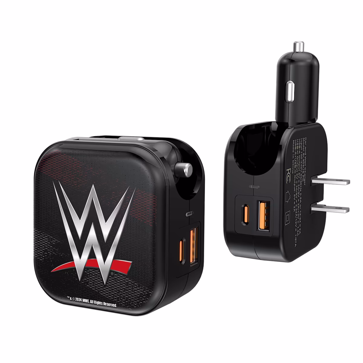 Keyscaper Black WWE 2-In-1 USB A/C Charger 2 Keyscaper Black WWE 2-In-1 USB A/C Charger