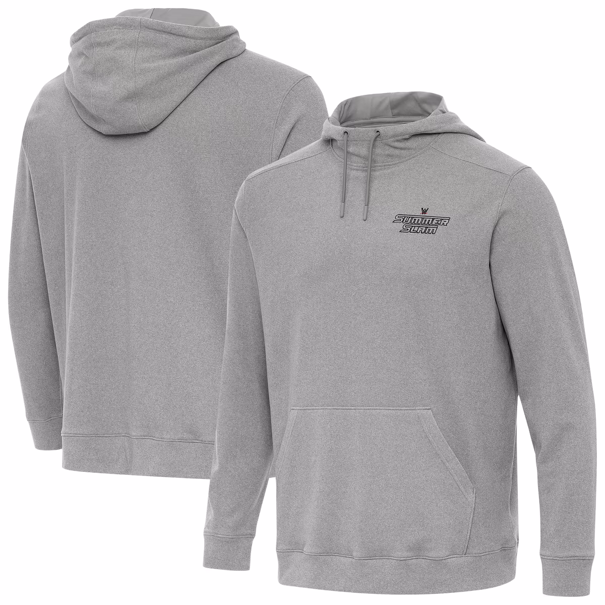 Men's Antigua Heather Gray SummerSlam Cloud Hoodie 12 Men's Antigua Heather Gray SummerSlam Cloud Hoodie