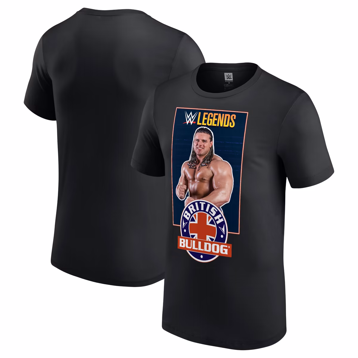 Men's Black British Bulldog WWE Legends T-Shirt 2 Men's Black British Bulldog WWE Legends T-Shirt