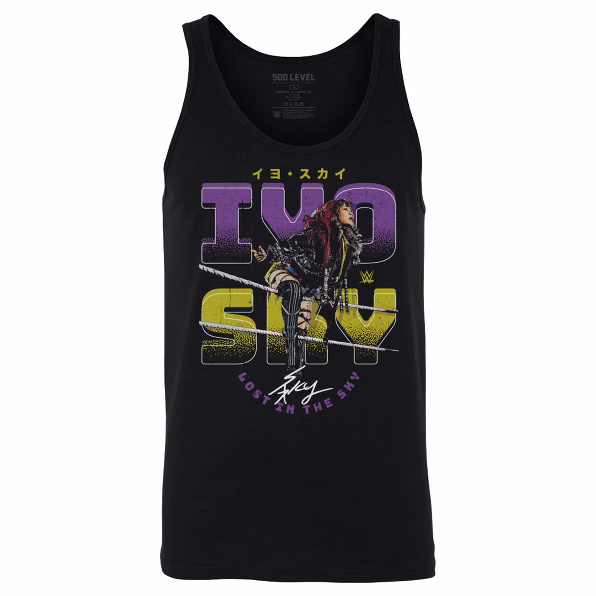 Men's 500 Level Black IYO SKY Ropes Tank Top 9 Men's 500 Level Black IYO SKY Ropes Tank Top