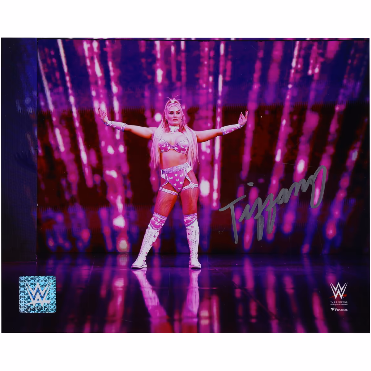 Tiffany Stratton WWE Autographed 8" x 10" Entrance Photograph 1 Tiffany Stratton WWE Autographed 8" x 10" Entrance Photograph