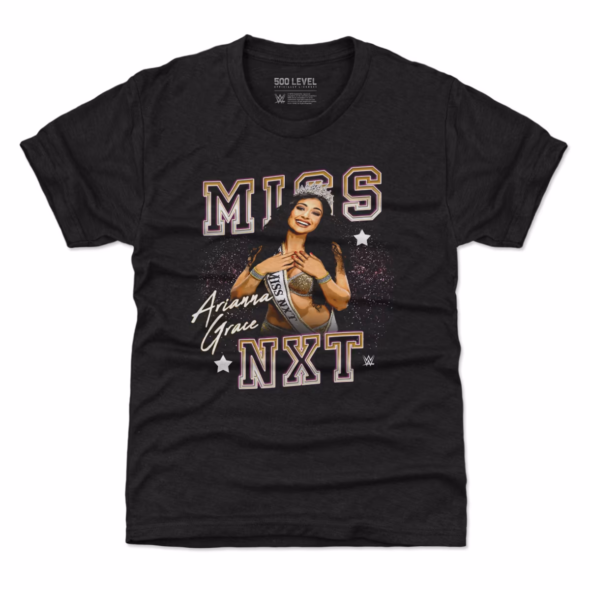Youth 500 Level Heather Black Arianna Grace Miss NXT T-Shirt