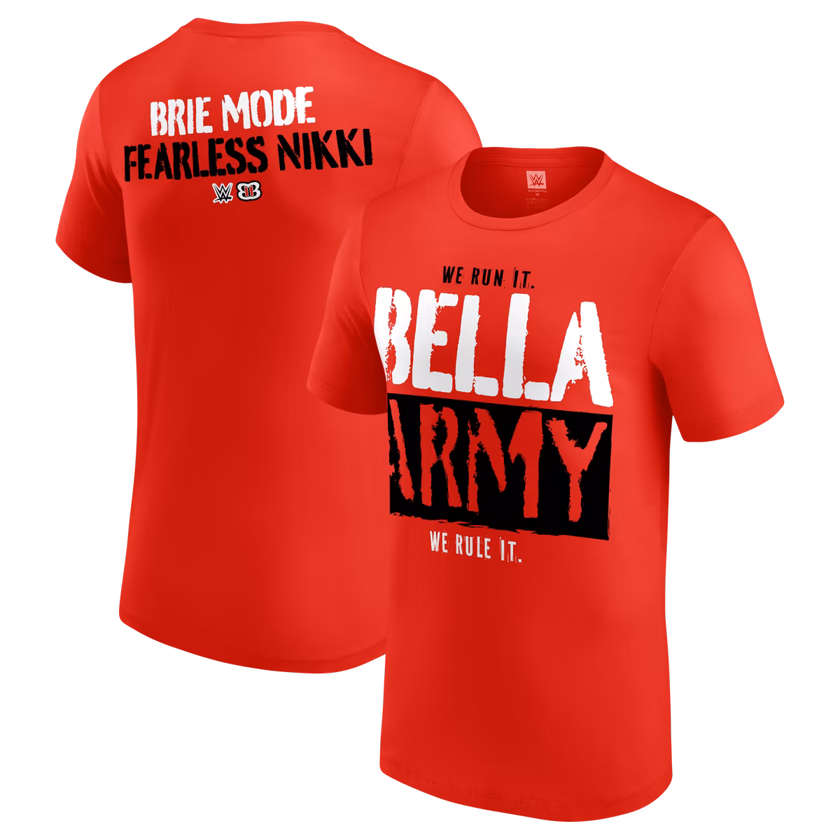 Men's Red The Bella Twins We Run It We Rule It T-Shirt
