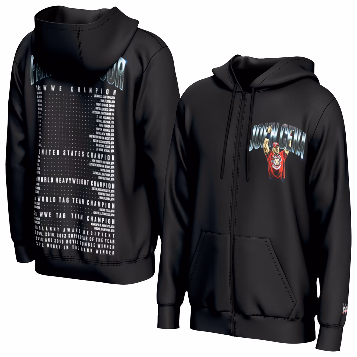 Youth ProSphere Black John Cena Farewell Tour 2025 Full-Zip Hoodie