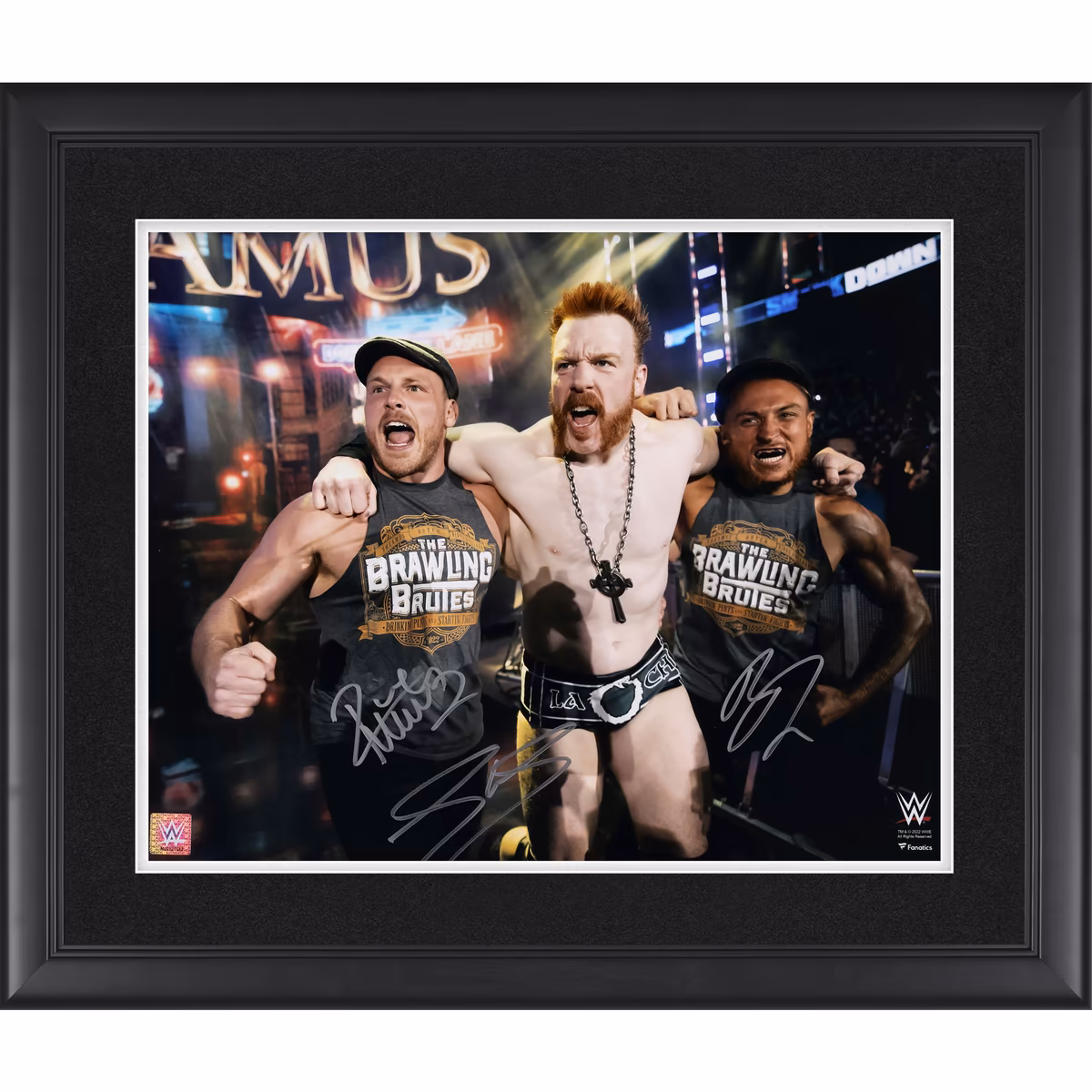 The Brawling Brutes WWE Autographed Framed 16" x 20" Ring Entrance Photo