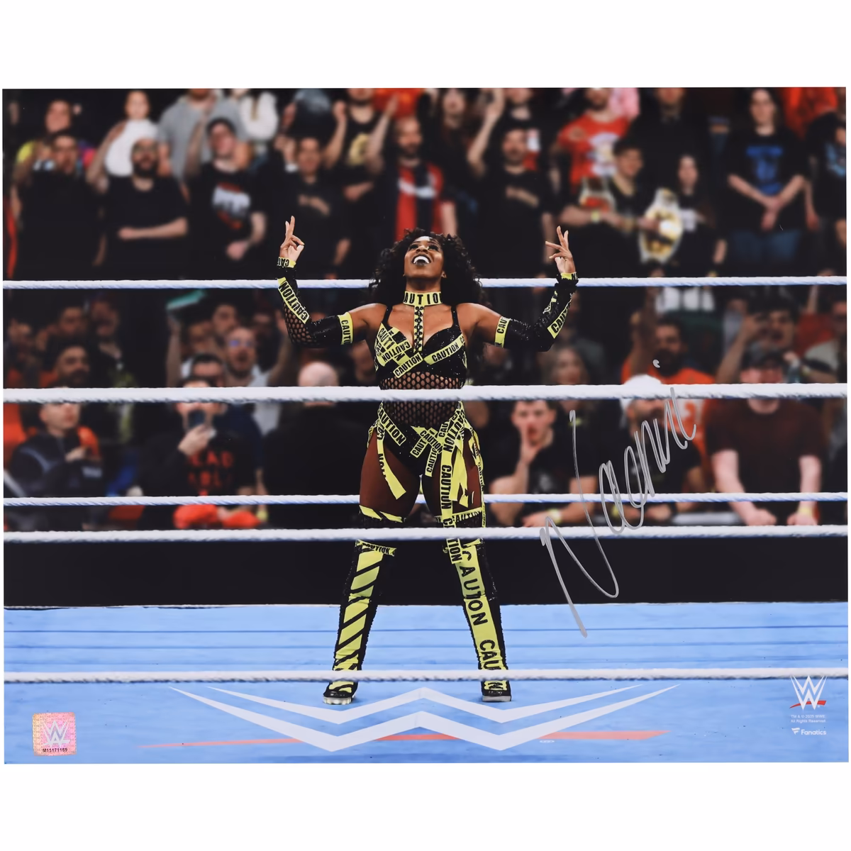 Naomi WWE Autographed 16" x 20" In-Ring with Caution Gear Photograph 2 Naomi WWE Autographed 16" x 20" In-Ring with Caution Gear Photograph