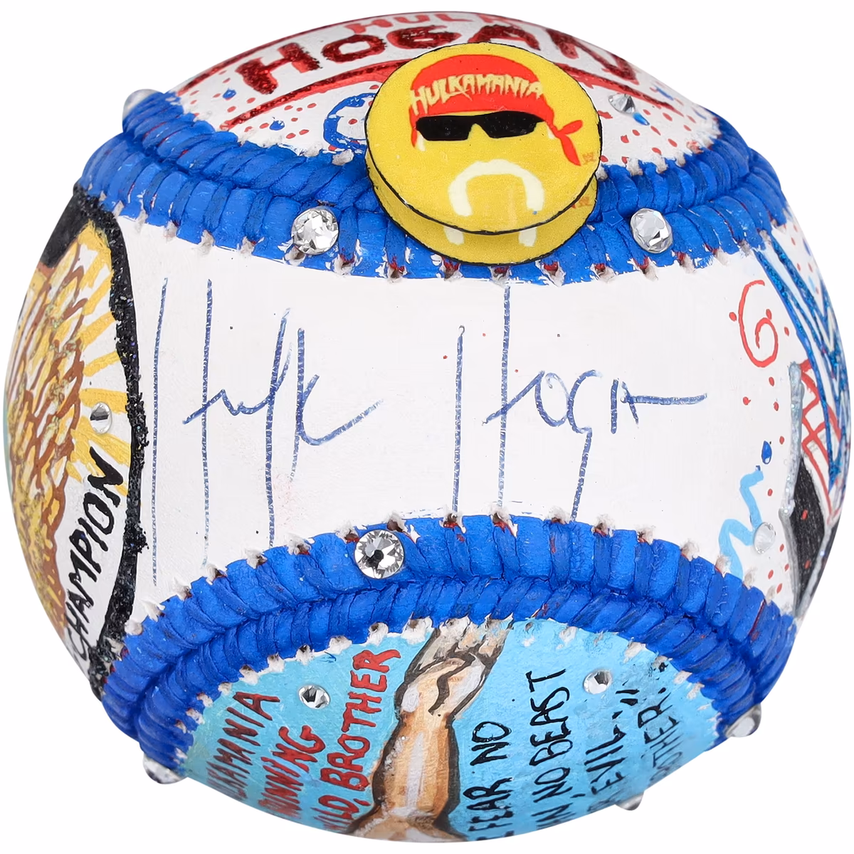 WWE Autographed Baseball - Hand Painted by Artist Charles Fazzino - RG13321945