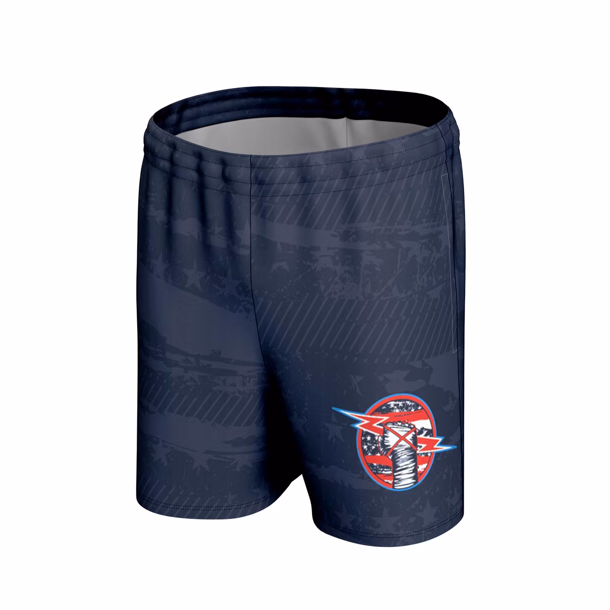 Men's ProSphere Navy CM Punk Americana Shorts 3 Men's ProSphere Navy CM Punk Americana Shorts