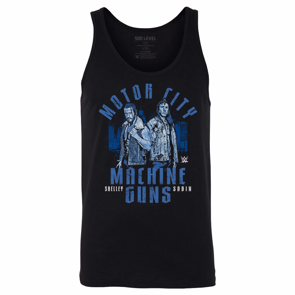 Men's 500 Level Black Motor City Machine Guns Duo Tank Top