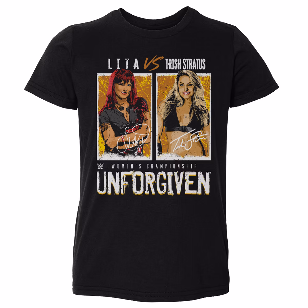 Toddler 500 Level Black Trish Stratus Vs. Lita Match T-Shirt 2 Toddler 500 Level Black Trish Stratus Vs. Lita Match T-Shirt