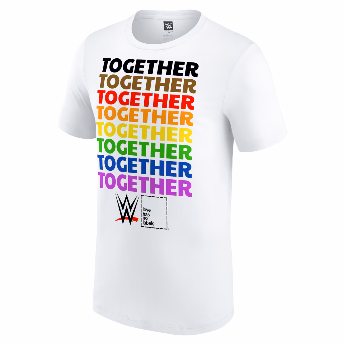 Men's WWE Together Pride T-Shirt - White 3 Men's WWE Together Pride T-Shirt - White