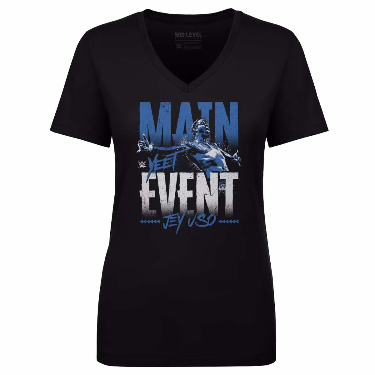 Women's 500 Level Black Jey Uso V-Neck T-Shirt 11 Women's 500 Level Black Jey Uso V-Neck T-Shirt