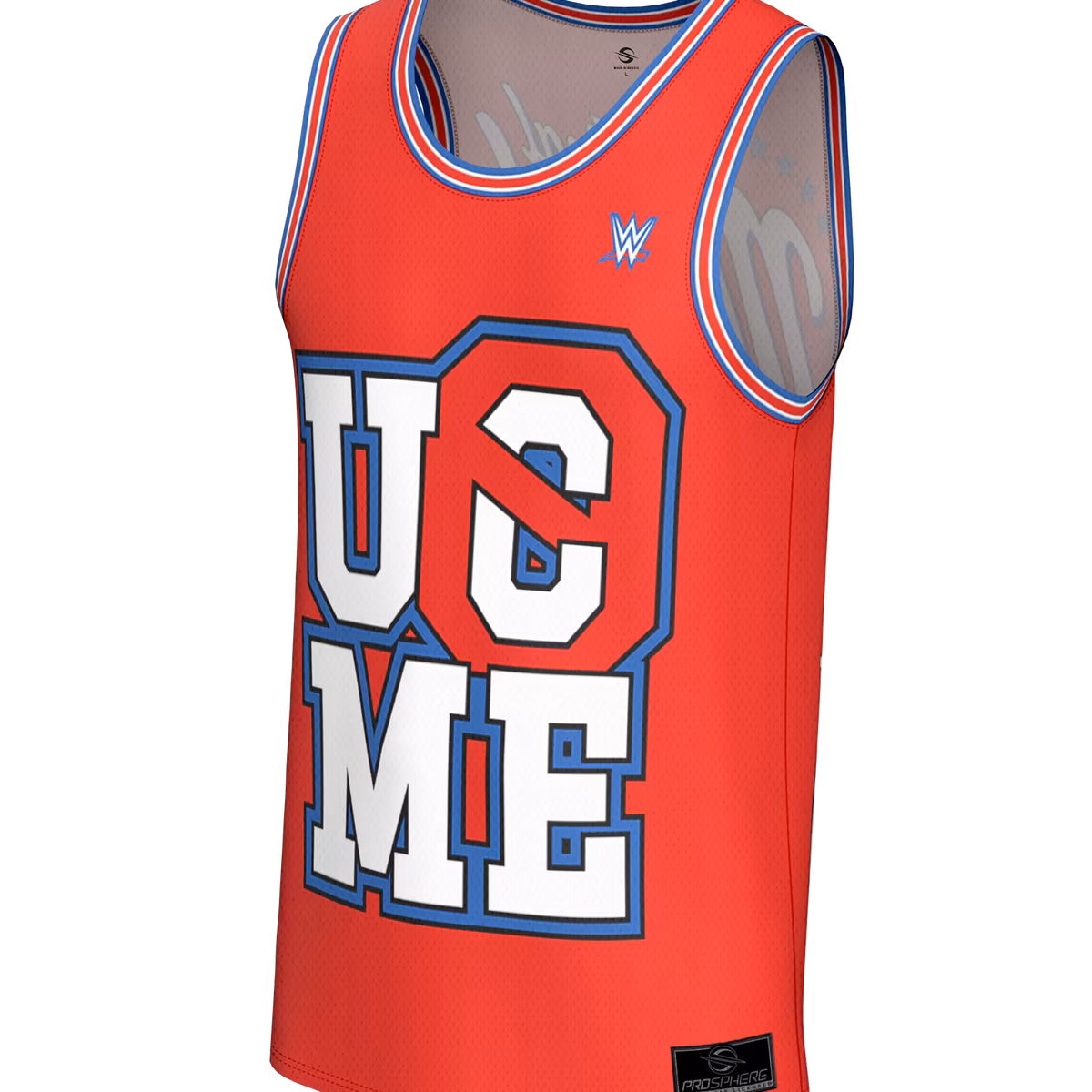 Men's ProSphere Red John Cena Final Match Fashion Basketball Jersey 3 Men's ProSphere Red John Cena Final Match Fashion Basketball Jersey