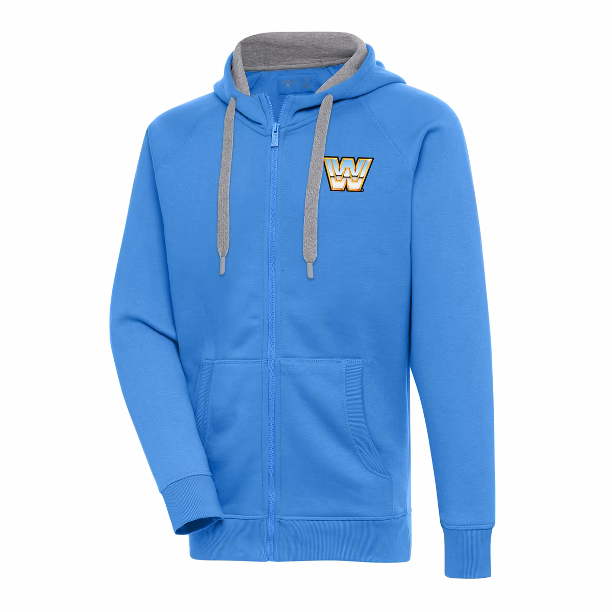 Men's Antigua Powder Blue WWE Victory Full-Zip Hoodie 14 Men's Antigua Powder Blue WWE Victory Full-Zip Hoodie