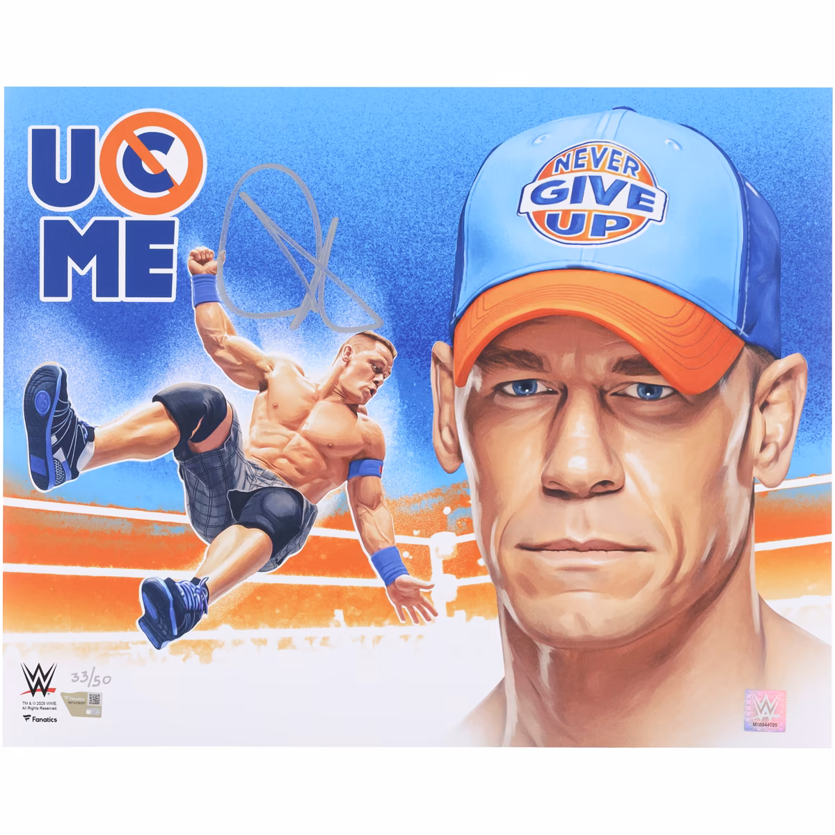 John Cena WWE Autographed 16" x 20" Art Print - Art by Brian Konnick - Limited Edition of 50 9 John Cena WWE Autographed 16" x 20" Art Print - Art by Brian Konnick - Limited Edition of 50
