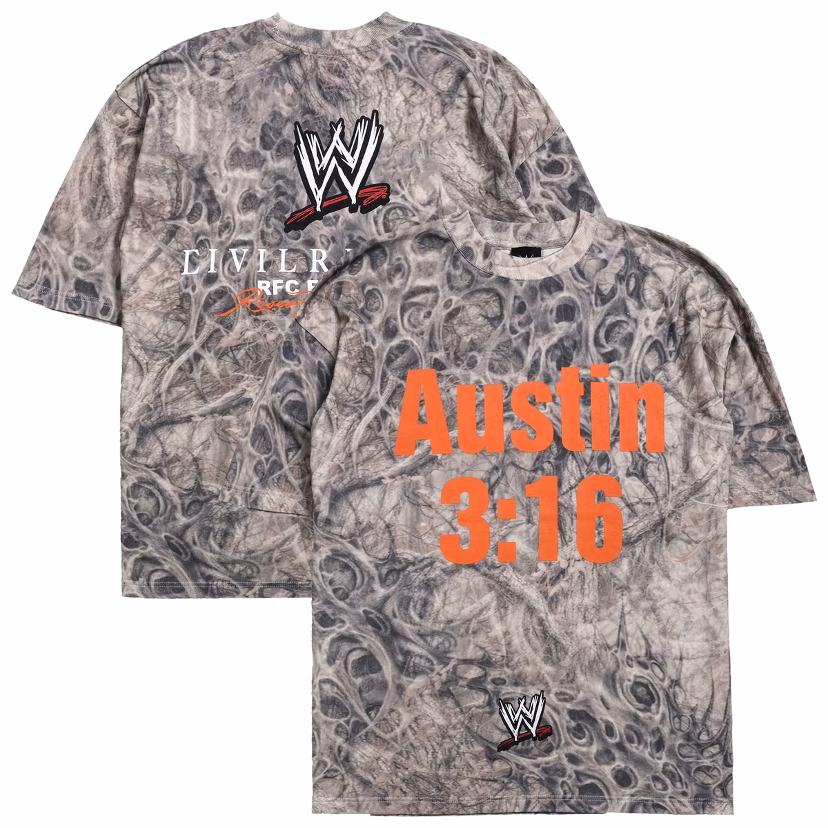 Men's Civil Regime x WWE Camo "Stone Cold" Steve Austin 3:16 Infected T-Shirt