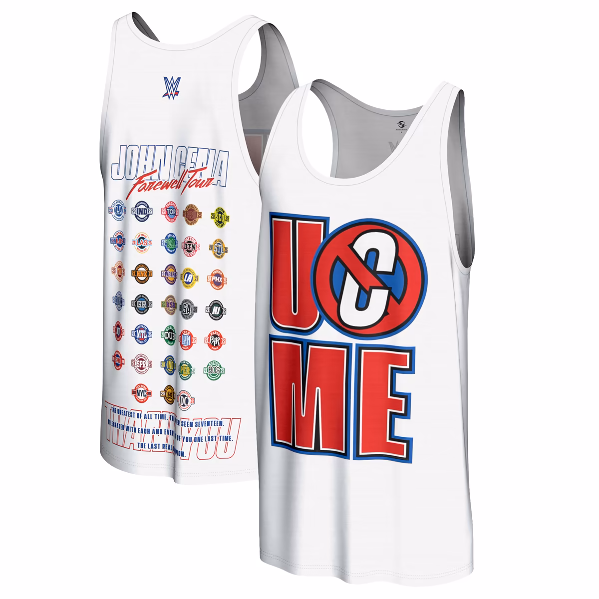 Men's ProSphere White John Cena Thank You Cena Tank Top 8 Men's ProSphere White John Cena Thank You Cena Tank Top