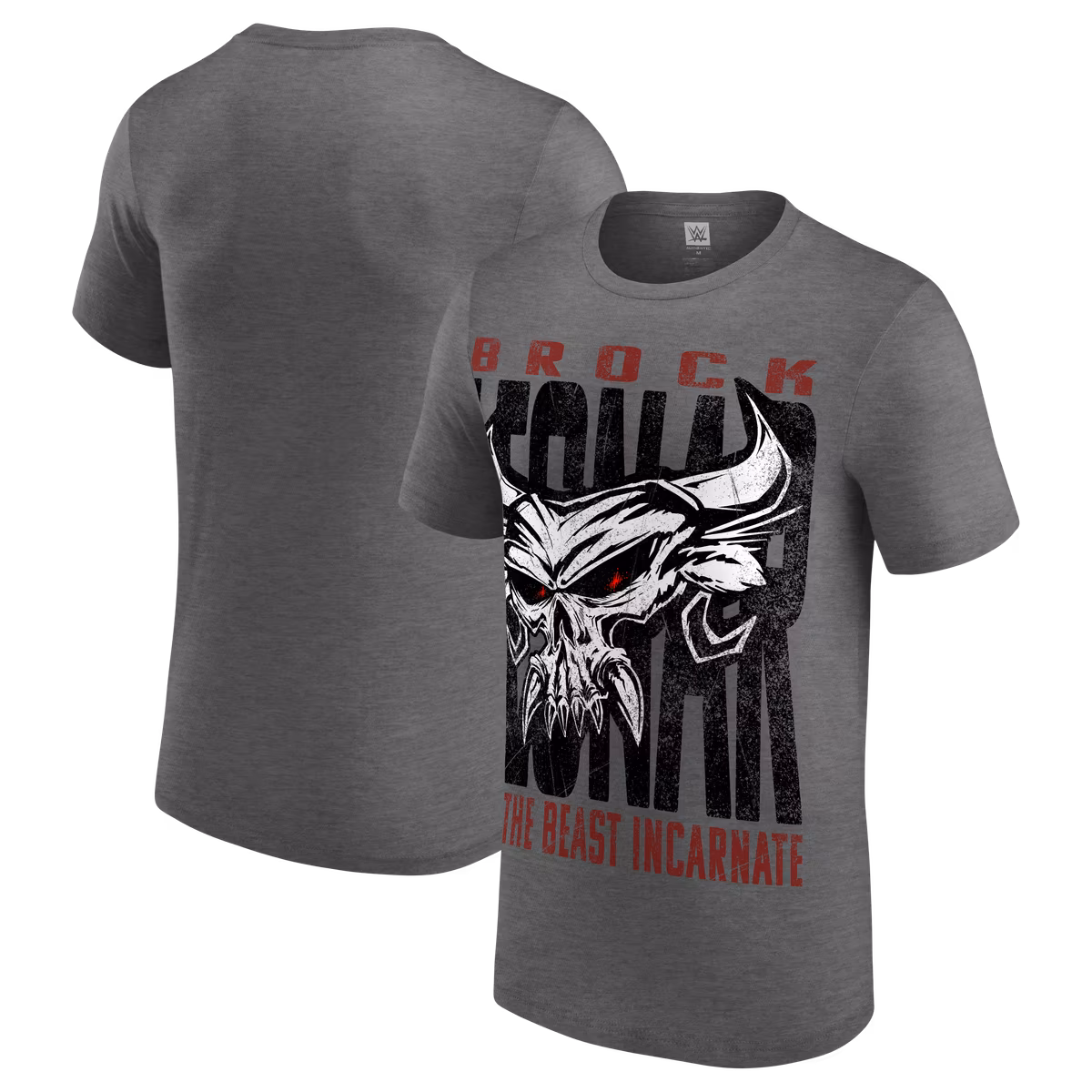 Men's Heather Gray Brock Lesnar Brock Beast Incarnate Skull T-Shirt