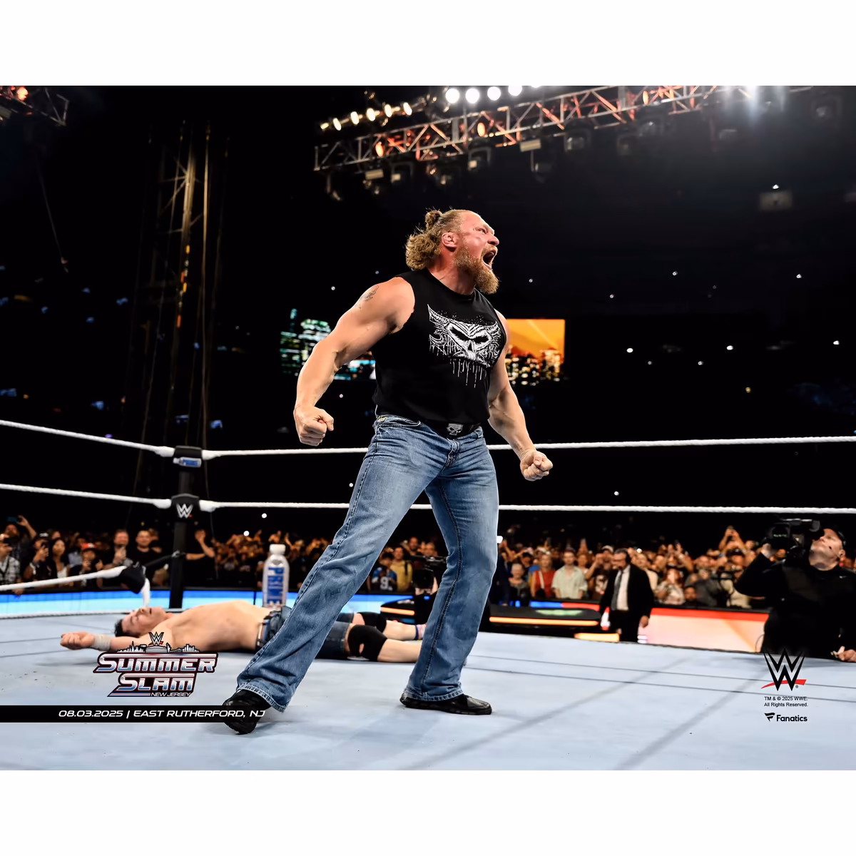 Brock Lesnar WWE Unsigned 2025 SummerSlam Return Photograph