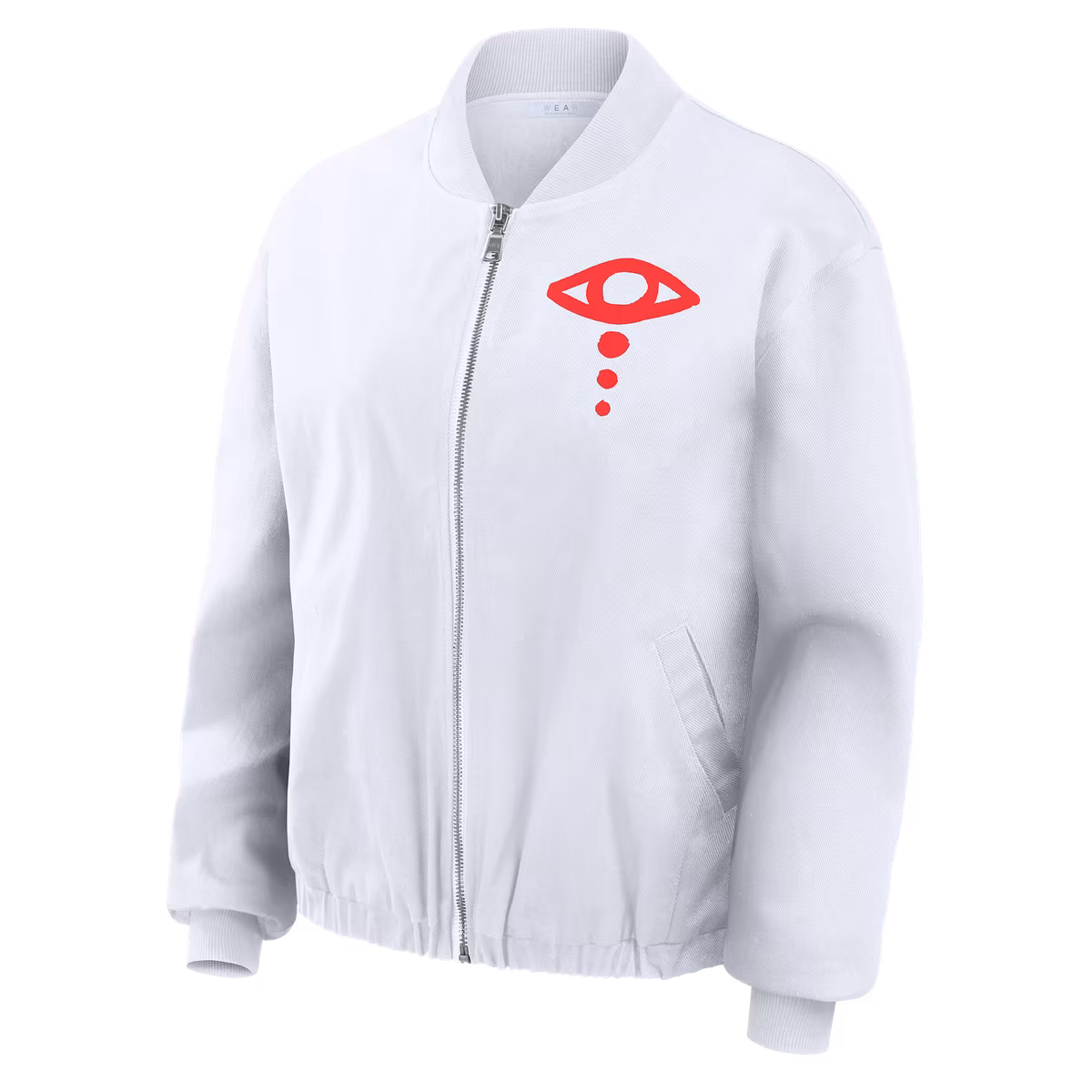Women's WEAR by Erin Andrews White Liv Morgan Denim Full-Zip Bomber Jacket 4 Women's WEAR by Erin Andrews White Liv Morgan Denim Full-Zip Bomber Jacket