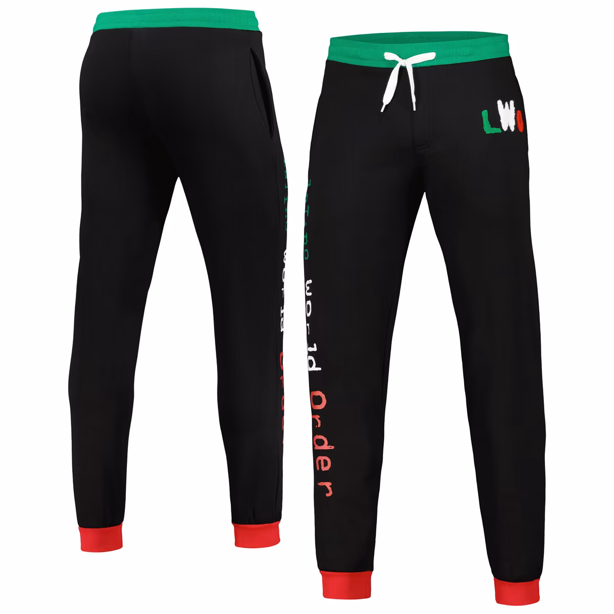 Men's Black LWO Chenille Sweatpants 2 Men's Black LWO Chenille Sweatpants