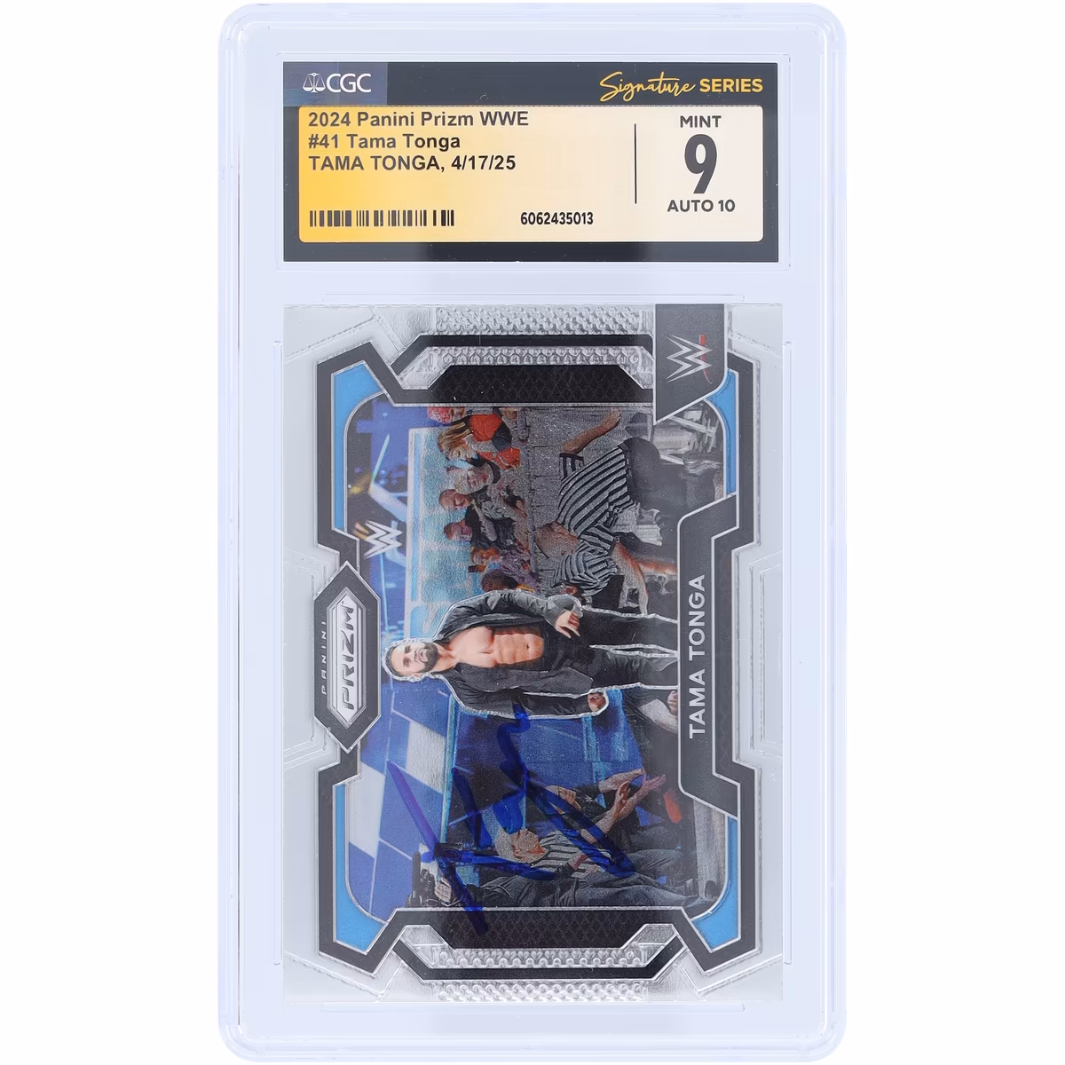 Tama Tonga WWE Autographed 2024 Panini Prizm #41 CGC Fanatics Witnessed Authenticated 9/10 Card 2 Tama Tonga WWE Autographed 2024 Panini Prizm #41 CGC Fanatics Witnessed Authenticated 9/10 Card
