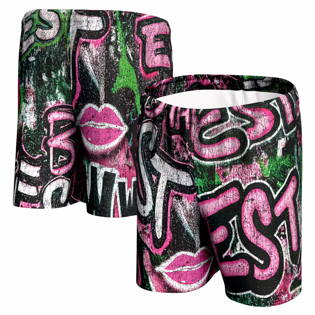 Men's ProSphere Black Bianca Belair Graffiti Shorts 3 Men's ProSphere Black Bianca Belair Graffiti Shorts