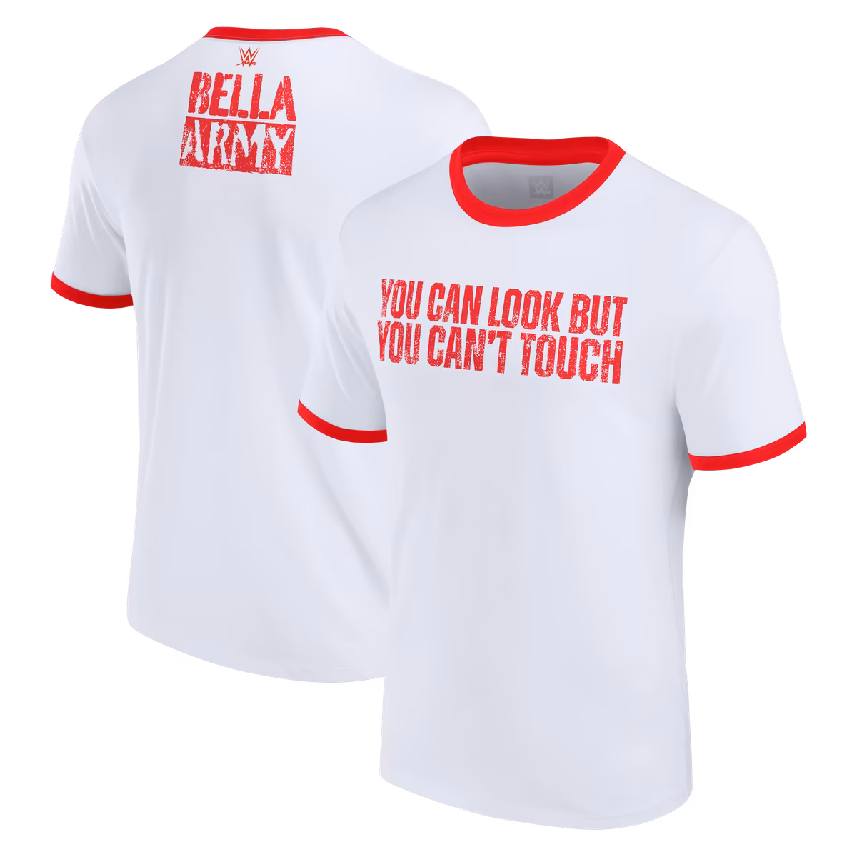 Men's White/Red The Bellas You Can Look But You Can't Touch Ringer T-Shirt