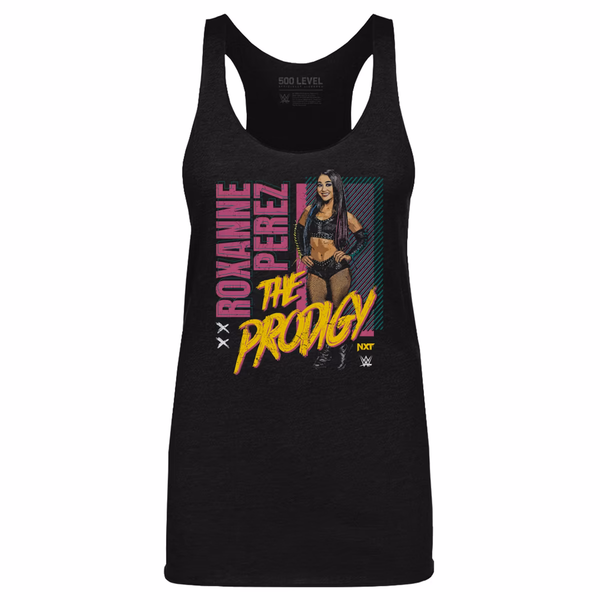 Women's 500 Level Heather Black Roxanne Perez Grunge Tri-Blend Tank Top