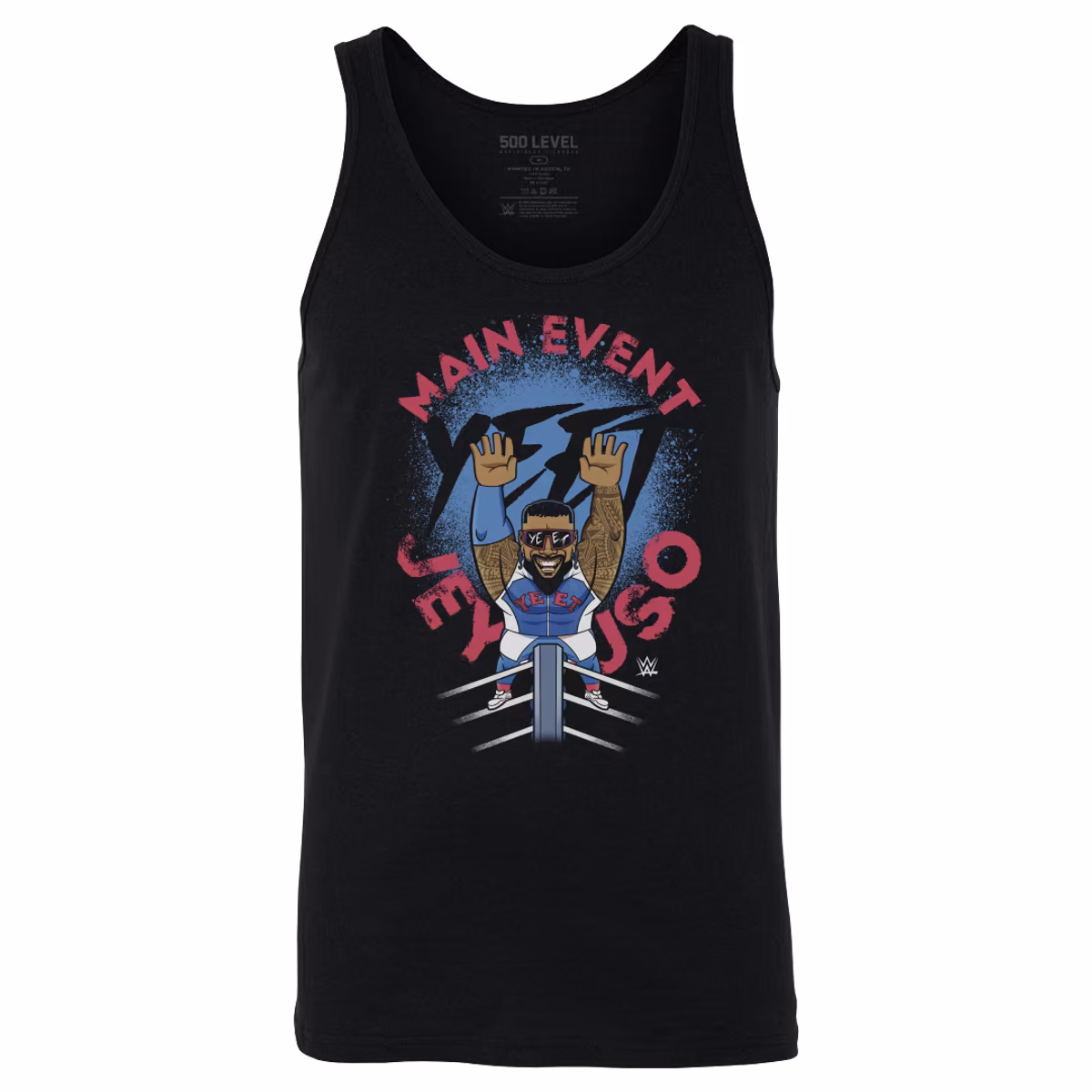 Men's 500 Level Black Jey Uso Big Shots Ropes Tank Top 1 Men's 500 Level Black Jey Uso Big Shots Ropes Tank Top