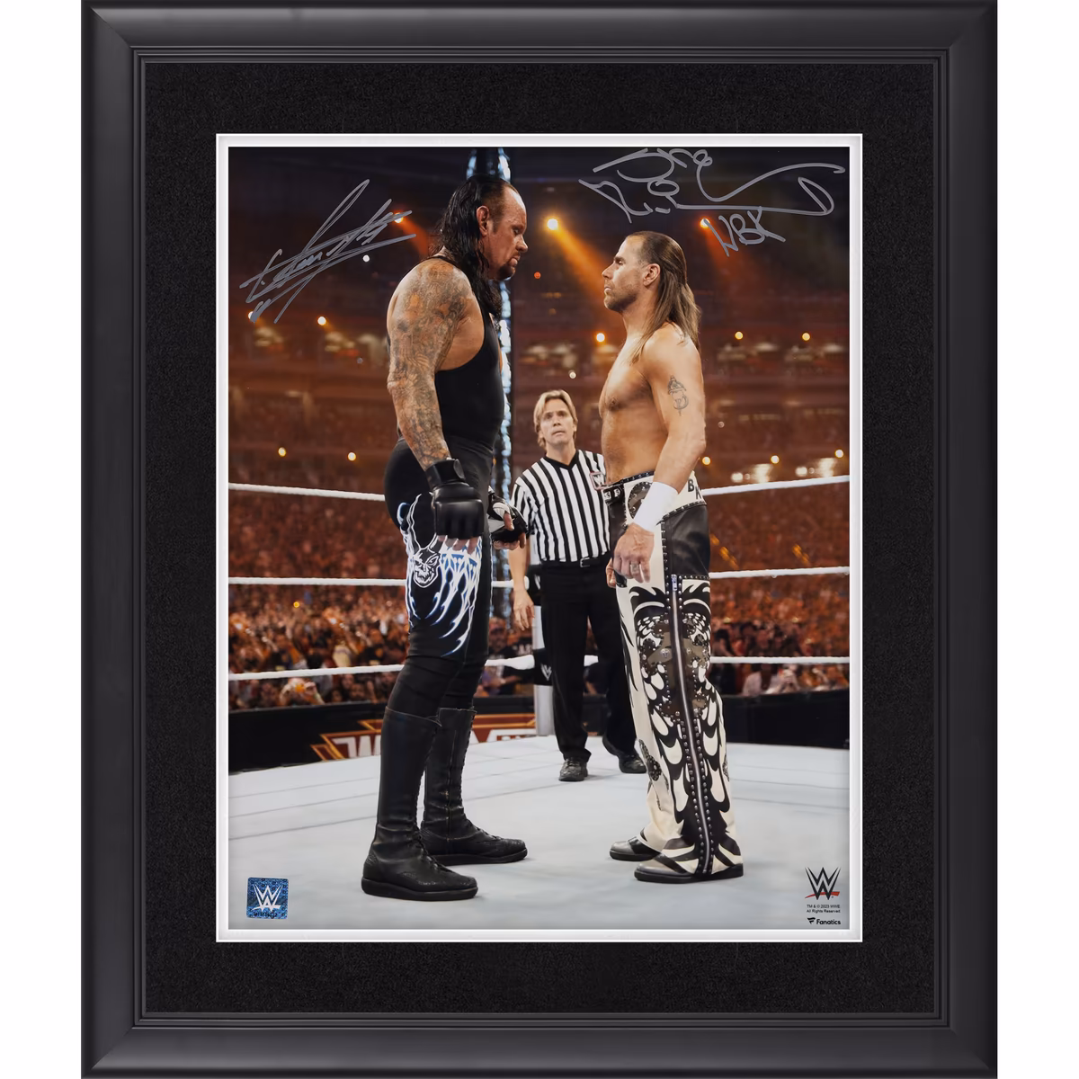 Shawn Michaels and The Undertaker WWE Autographed Framed 16" x 20" WrestleMania 26 Photograph