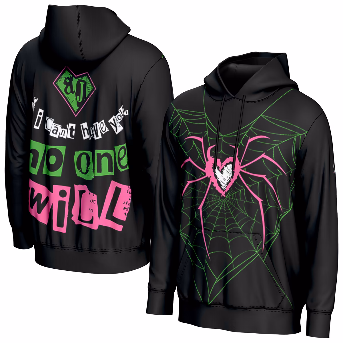 Men's ProSphere Black AJ Lee Spider Hoodie 8 Men's ProSphere Black AJ Lee Spider Hoodie