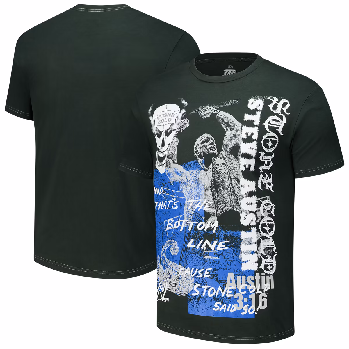 Men's Ripple Junction Forest Green "Stone Cold" Steve Austin Poster Collage T-Shirt 1 Men's Ripple Junction Forest Green "Stone Cold" Steve Austin Poster Collage T-Shirt