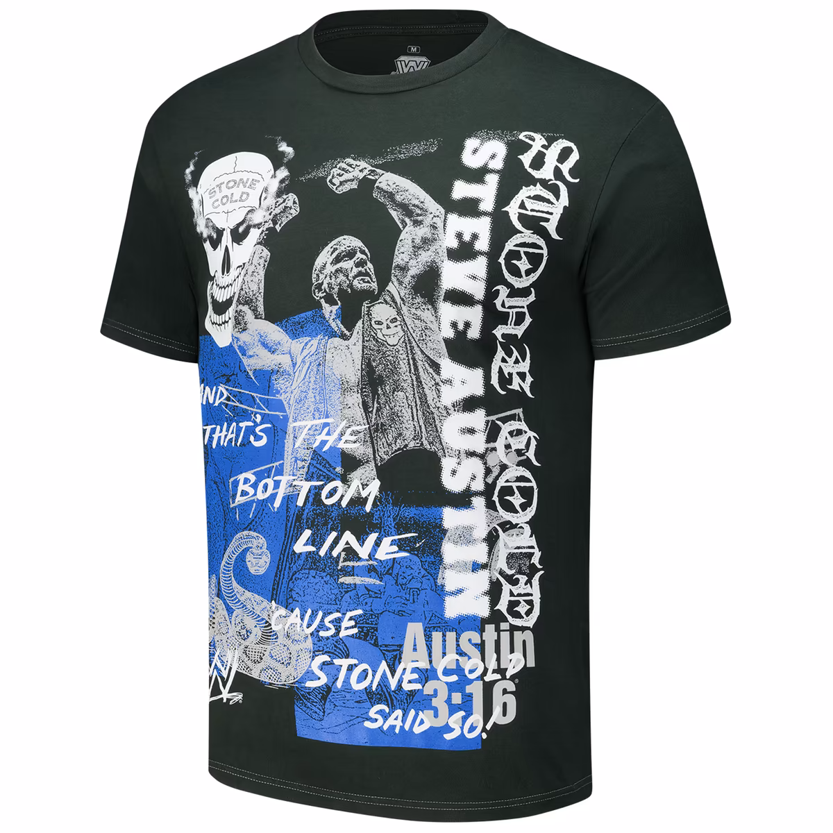 Men's Ripple Junction Forest Green "Stone Cold" Steve Austin Poster Collage T-Shirt 3 Men's Ripple Junction Forest Green "Stone Cold" Steve Austin Poster Collage T-Shirt