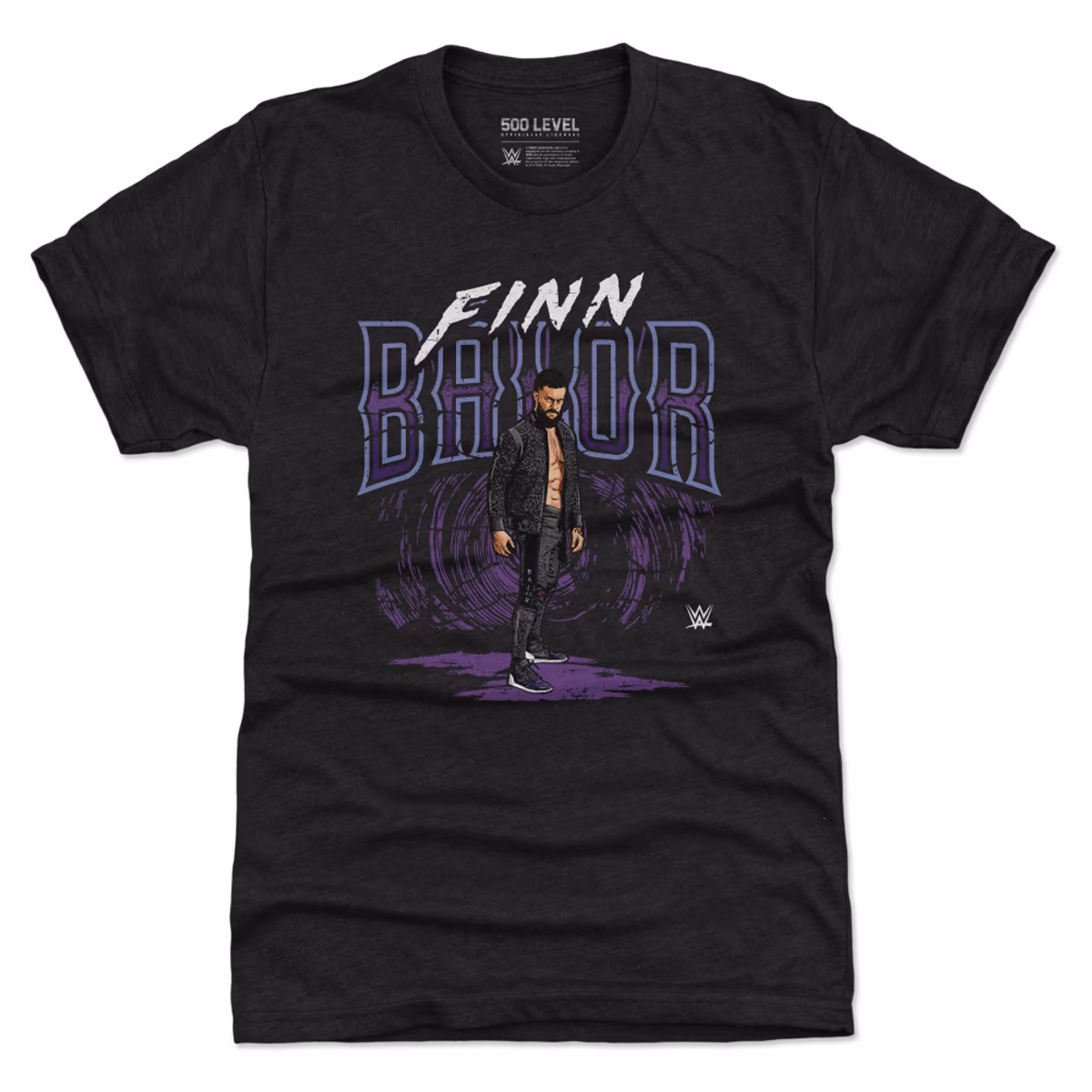 Men's 500 Level Heather Black Finn Bálor Superstar Name Tri-Blend T-Shirt