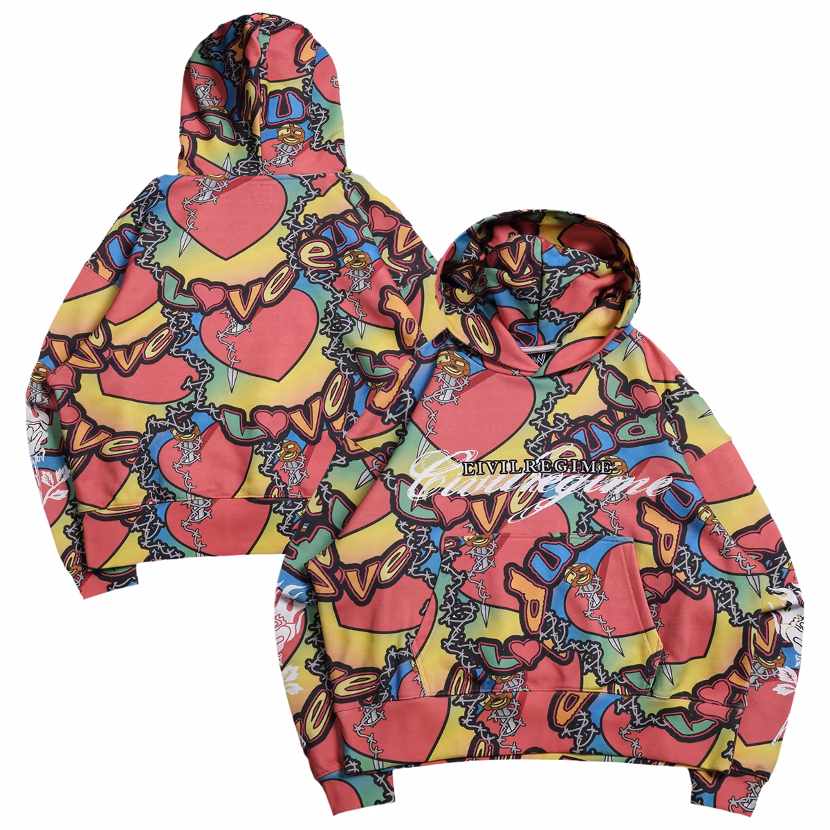 Men's  Mick Foley Civil Regime Dude Love Love Shack Forever Hoodie