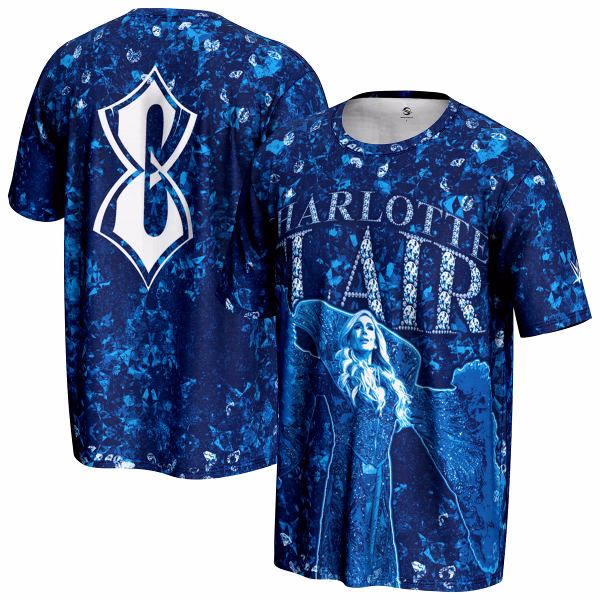 Men's ProSphere Blue Charlotte Flair Superstar T-Shirt 2 Men's ProSphere Blue Charlotte Flair Superstar T-Shirt