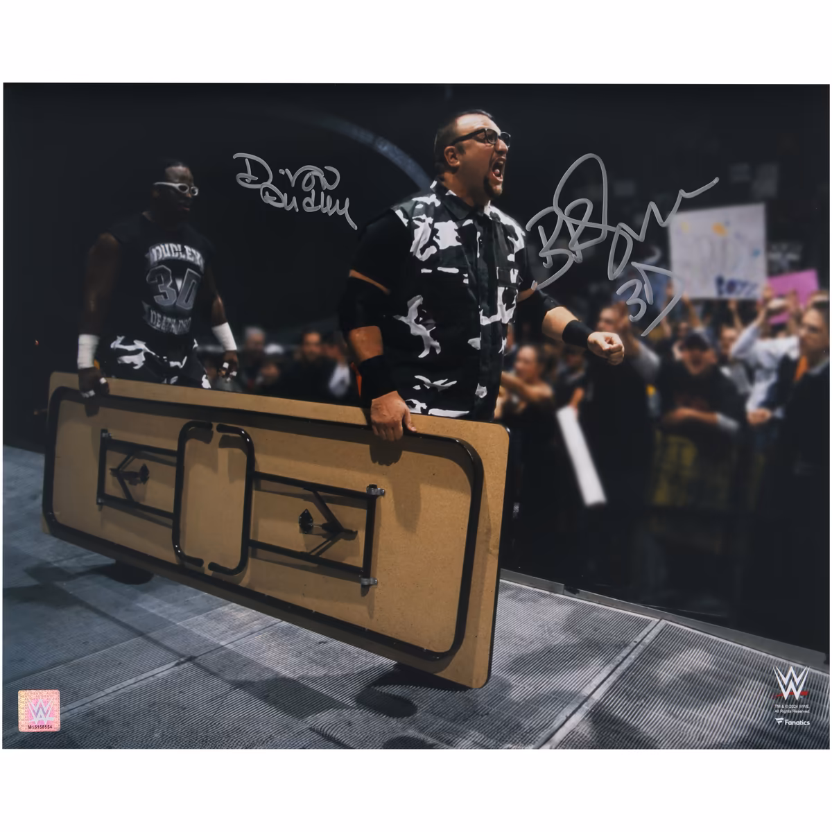 The Dudley Boyz WWE Autographed 16" x 20" Table Photograph