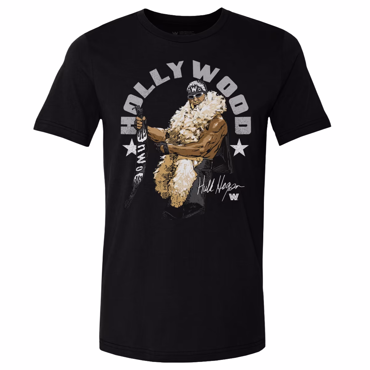 Men's 500 Level Black Hulk Hogan Hollywood Arc T-Shirt