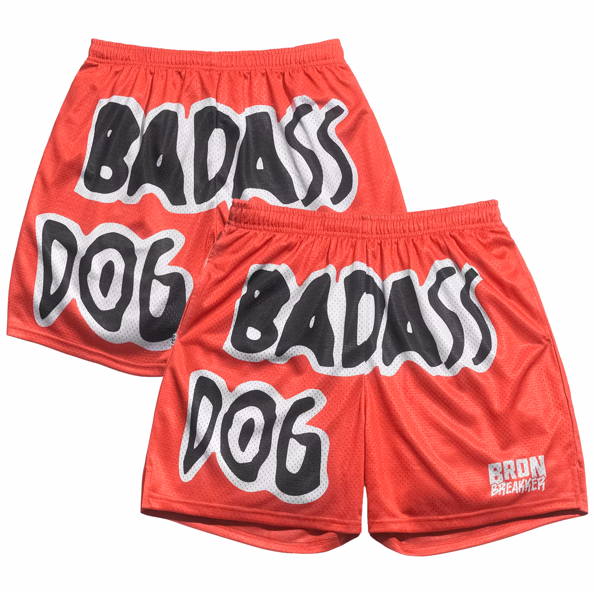 Men's Chalk Line Red Bron Breakker Entrance Retro Shorts 2 Men's Chalk Line Red Bron Breakker Entrance Retro Shorts