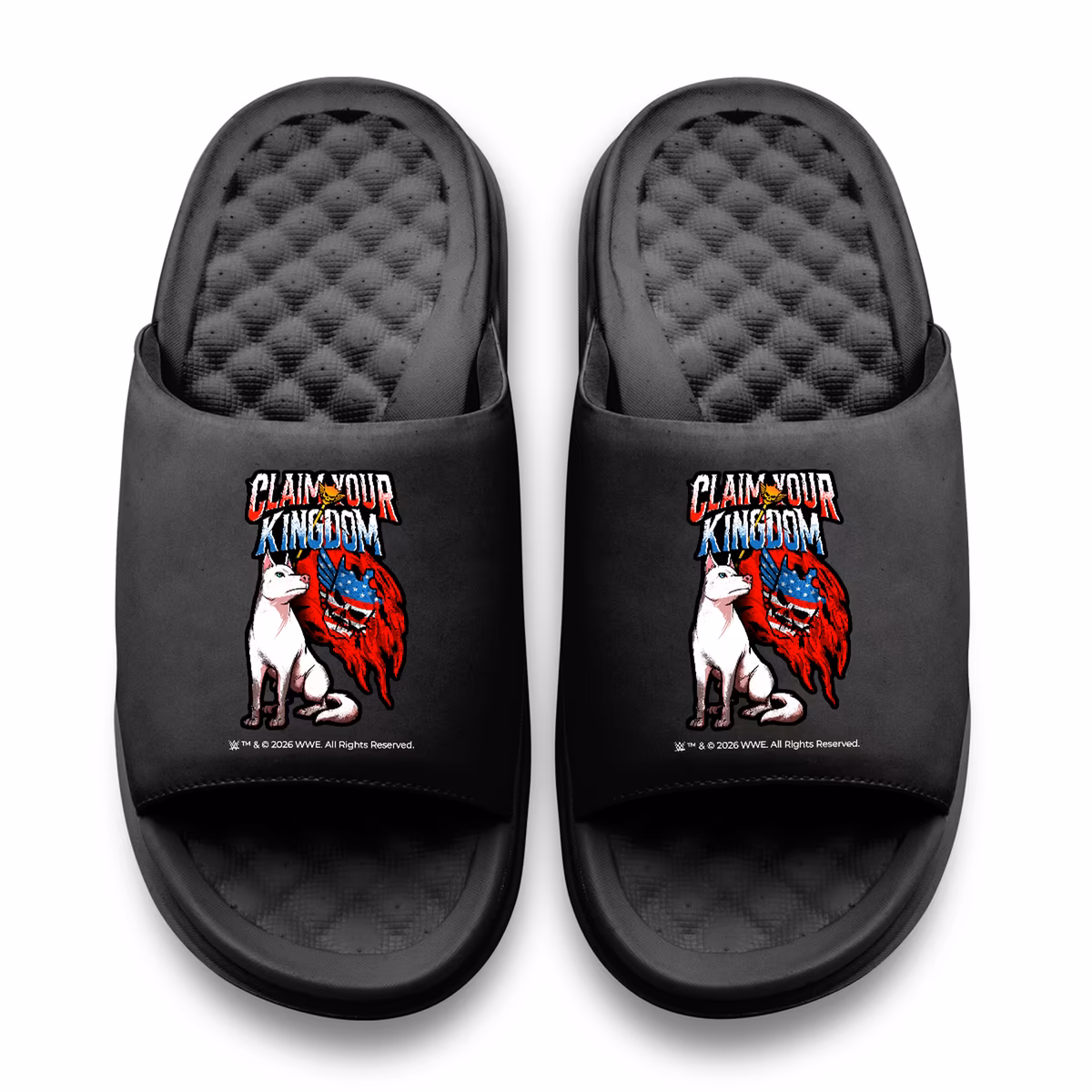 Youth ISlide Cody Rhodes Black WWE Claim Your Kingdom Motive Slide Sandals