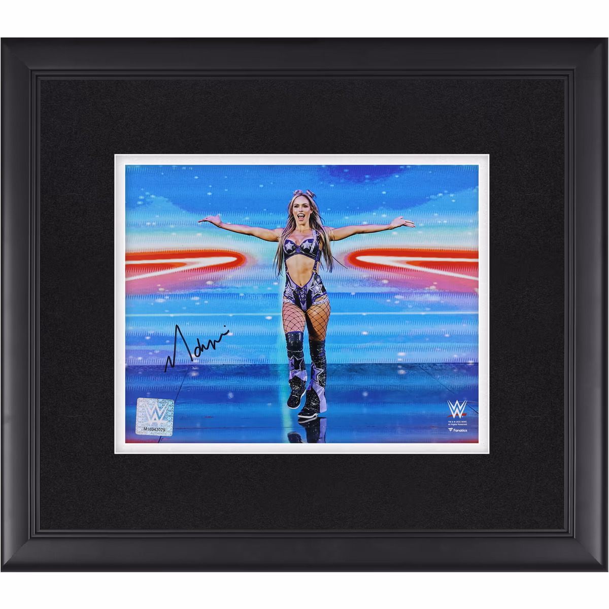 Maxxine Dupri WWE Autographed Framed 8" x 10" Entrance Arms Out Photograph
