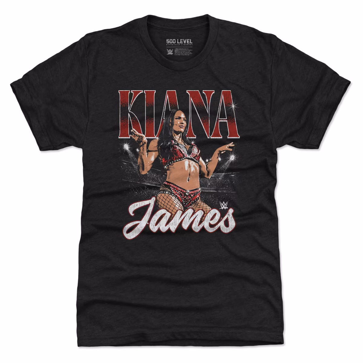 Men's 500 Level Black Kiana James Pose Premium Tri-Blend T-Shirt 5 Men's 500 Level Black Kiana James Pose Premium Tri-Blend T-Shirt