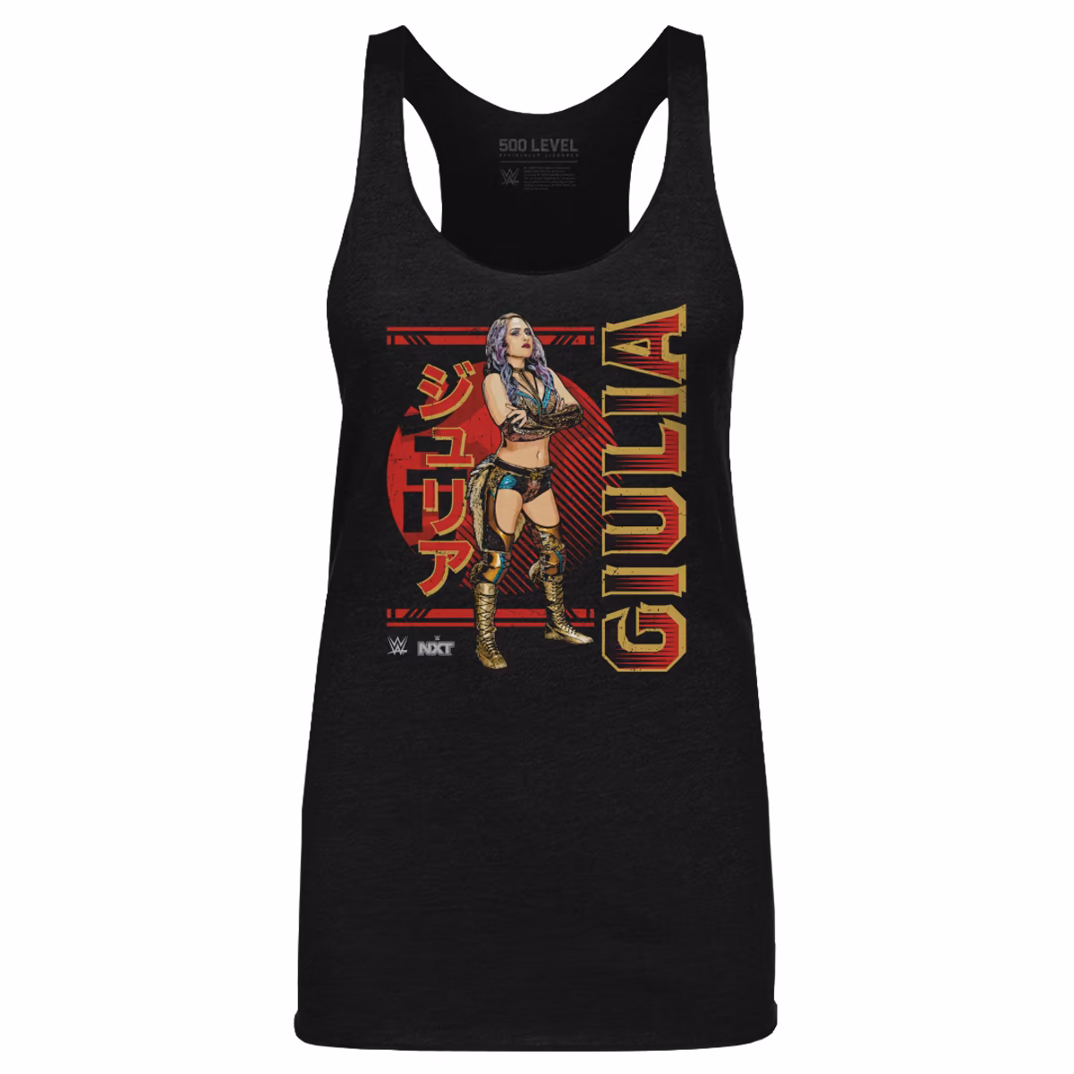 Women's 500 Level  Heather Black Giulia Pose Tri-Blend Tank Top