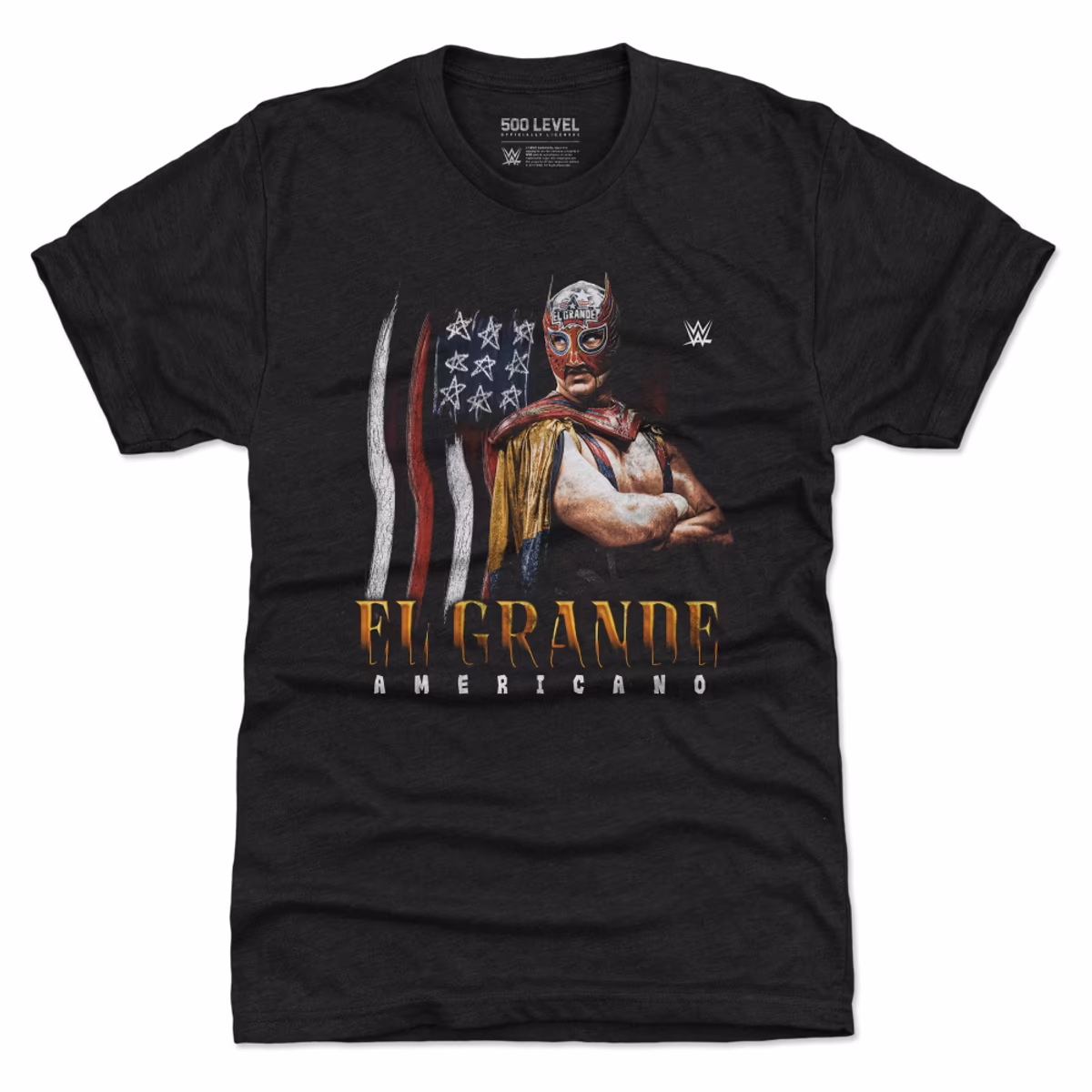 Men's 500 Level Black El Grande Americano Flag Grunge Premium Tri-Blend T-Shirt 9 Men's 500 Level Black El Grande Americano Flag Grunge Premium Tri-Blend T-Shirt