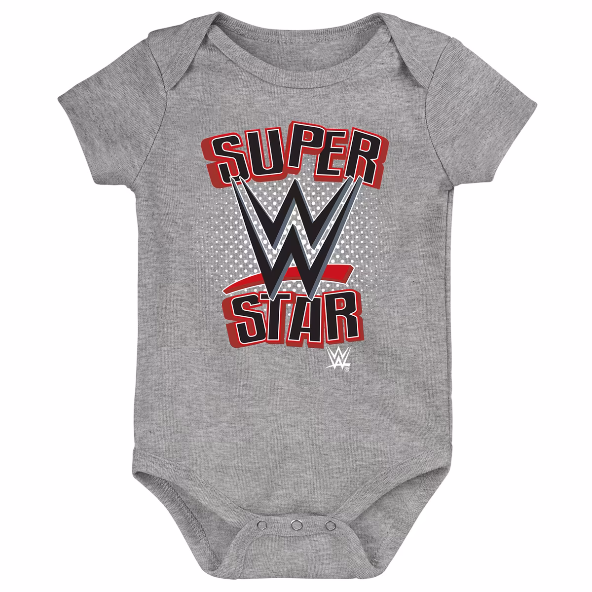 Newborn Red/Black WWE Three-Piece Bodysuit Set 3 Newborn Red/Black WWE Three-Piece Bodysuit Set