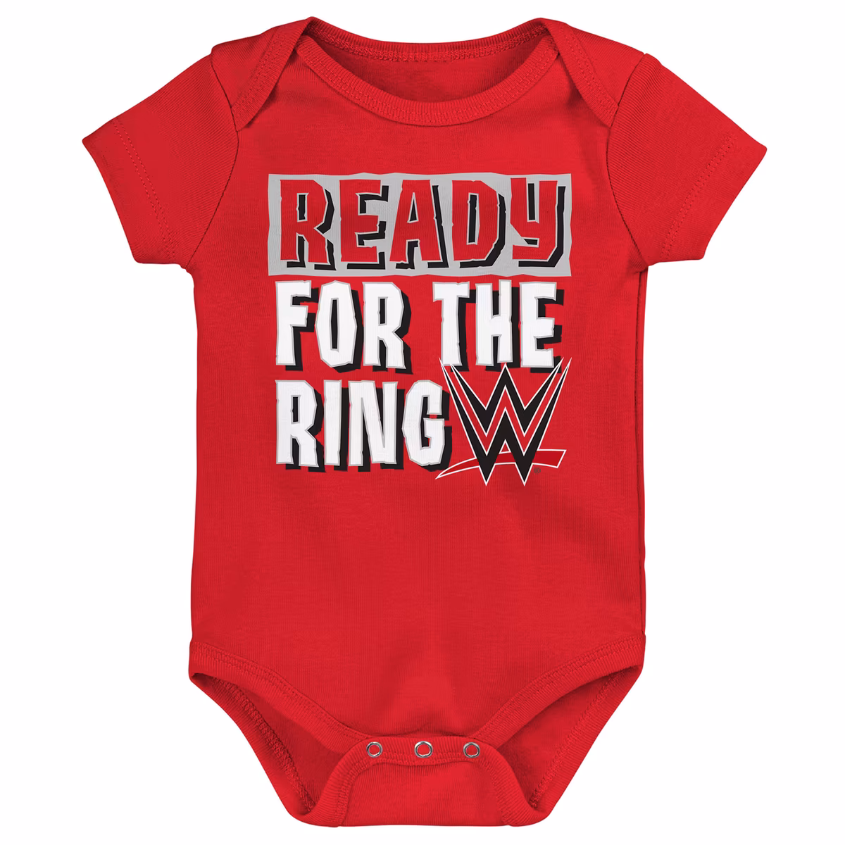 Newborn Red/Black WWE Three-Piece Bodysuit Set 4 Newborn Red/Black WWE Three-Piece Bodysuit Set